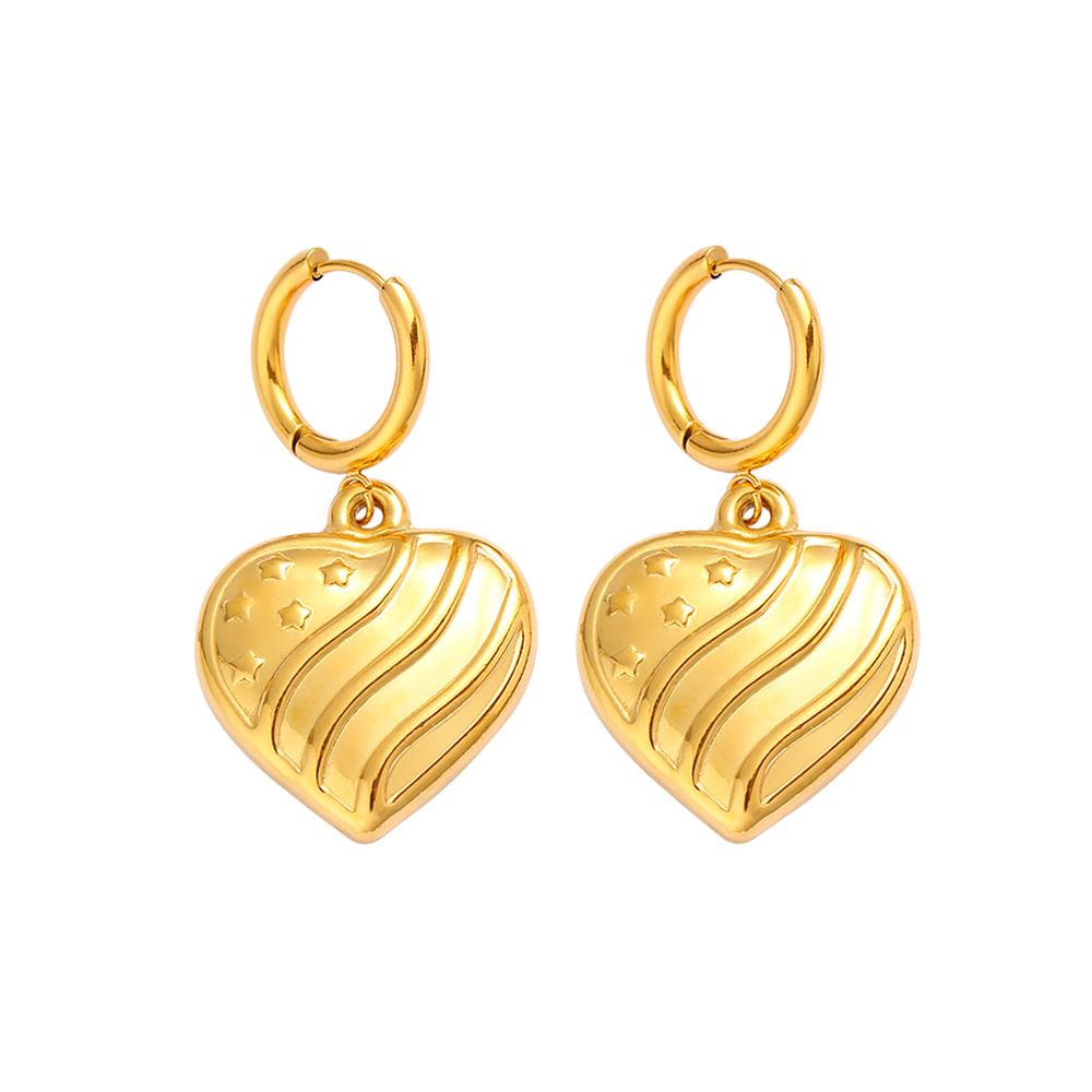 Women's Gender 1 Pair Elegant Heart Shape 304 Stainless Steel Drop Earrings