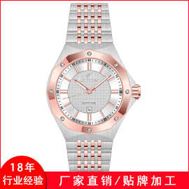 手表OEM源头代加工生产工厂男士316精钢不锈钢商务夜光针手表
