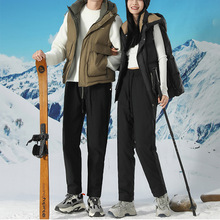 鹅绒羽绒裤男女同款外穿冬季加厚三防保暖裤子情侣同款防寒外穿女