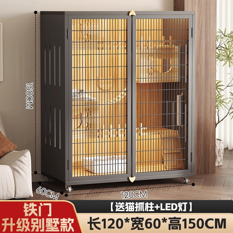 实木豪华猫别墅家用室内猫笼子超大自由空间猫窝客厅猫舍猫笼子|undefined