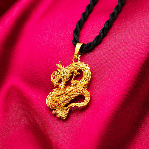 Vietnam sand gold live broadcast dragon imitation gold pendant 24k color necklace pendant national live broadcast supply factory wholesale