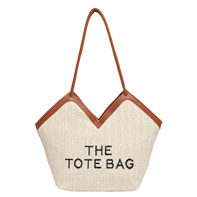 Bolso de gran capacidad 2025, nuevo bolso de paja, bolso de mano, bolso de nicho, bolso de hombro, bolso de brazo tejido, bolso de brazo