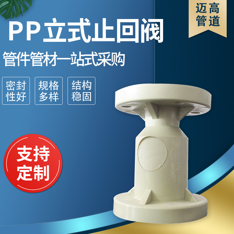 镇江力得管 pp立式止回阀 球芯止回阀 塑料止回阀 量大从优