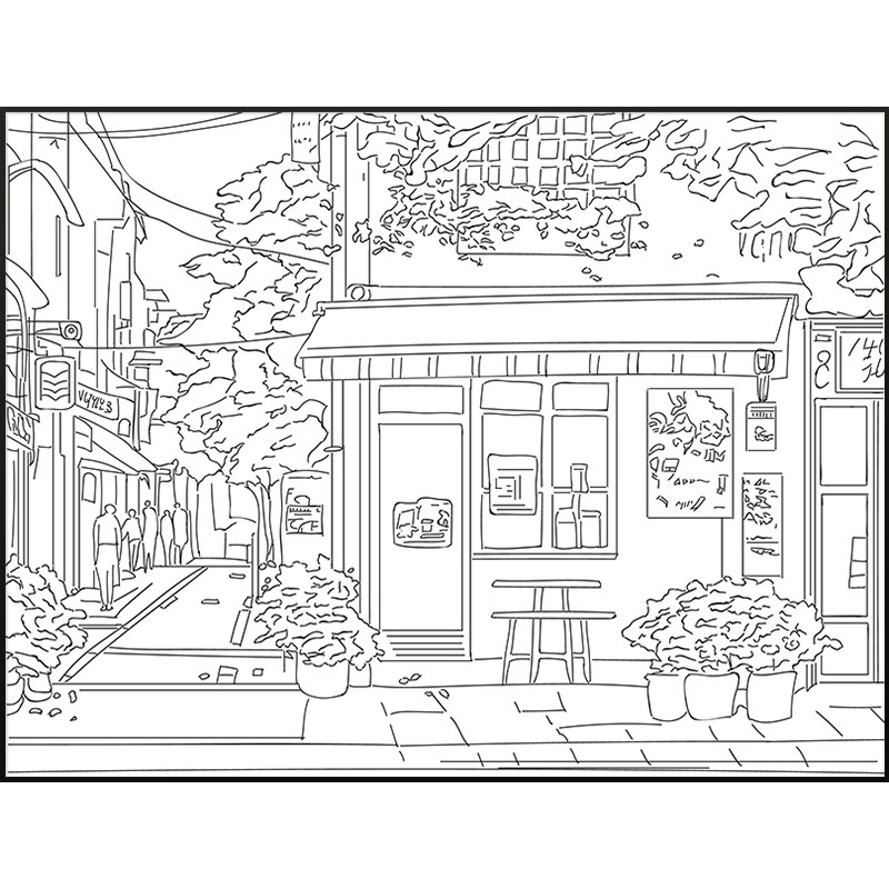 漫画の音声制御ライト絵画 玄関ホールのデスクトップ用クリエイティブ装飾品 アルミニウム合金額縁ライト絵画|undefined