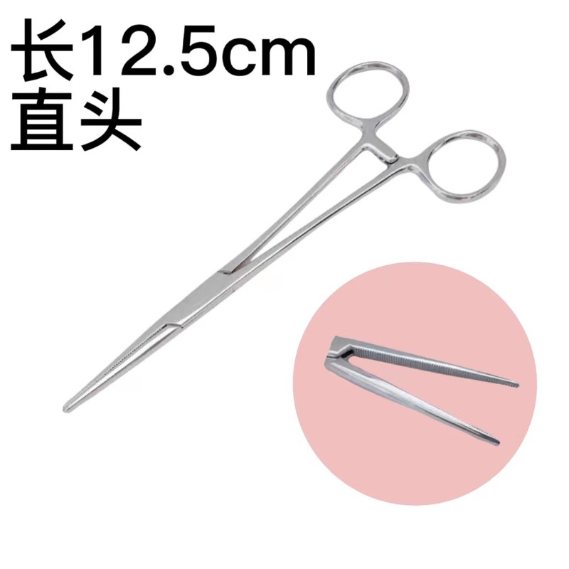 ステンレス医療用止血鉗子ピンセット釣りフック抜缶工具獣用ペット縫合針保持器直エルボ|undefined