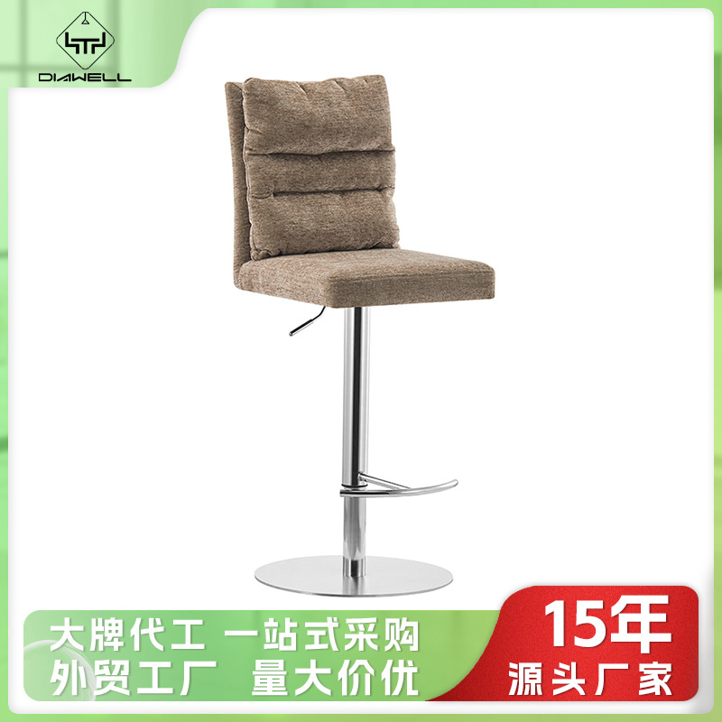 Silla de taburetes elevable silla de bar lujosa silla de bar giratoria alta sensación de recepción taburetes altos image 1