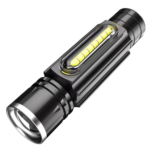Strong light flashlight mini small zoom rechargeable household multi-functional student ultra-bright long-range outdoor portable