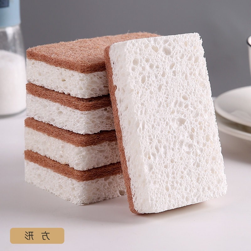 Leche de madera natural, paño de algodón, lavado de platos, limpieza de esponja, sisal, pulpa de madera, estropajo de algodón, esponja absorbente, limpieza mágica