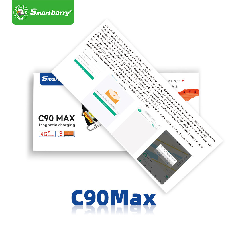 Cross-Border Hot-Selling Product C90Max Smart Watch with 4g Sim Card, Full Network Connectivity, Dual Camera, and Built-In Google Applications