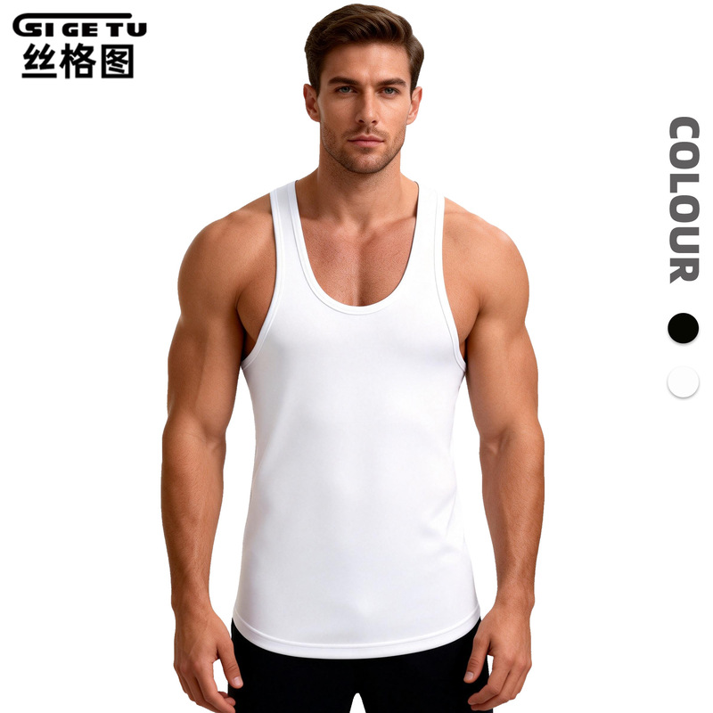 Silk Picture Cross-Border Quick-Drying Vest Men's Spring and Summer Loose Large Size Sports Vest Marathon Running Basketball Vest Silk Picture Cross-Border Quick-Drying Vest Men's Spring and Summer Loose Large Size Sports Vest Marathon Running Basketball Vest