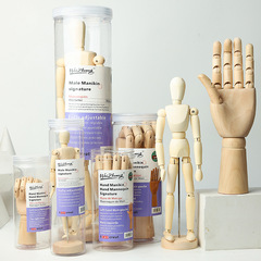 Wooden fingers finger puppet for Wei Zhuang painting, 12-inch flexible wooden human-like sketch puppet