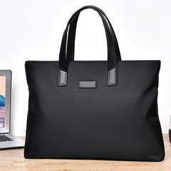 New men's single-shoulder crossbody bag, hand-held meeting bag, lawyer business office computer bag, document bag