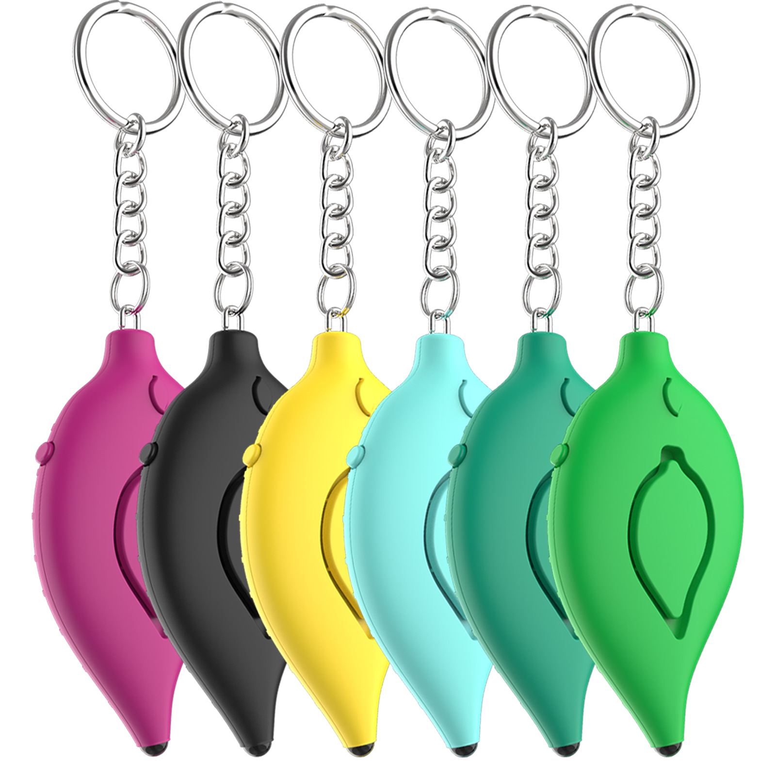 Alarma Personal en Forma de Hoja con Luz LED y 130 dB para Mujeres y Estudiantes