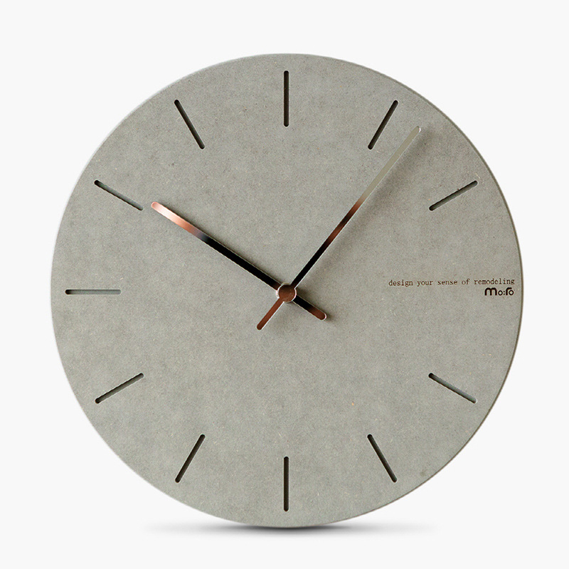Reloj de pared silencioso minimalista Wozoom, reloj de pared creativo para oficina, reloj de estilo europeo de 12 pulgadas