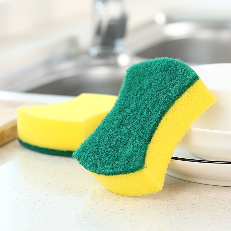 Double-sided stain-removing cleaning sponge, magic eraser, scouring pad, kitchen pot scrubber, dishwashing sponge, single piece