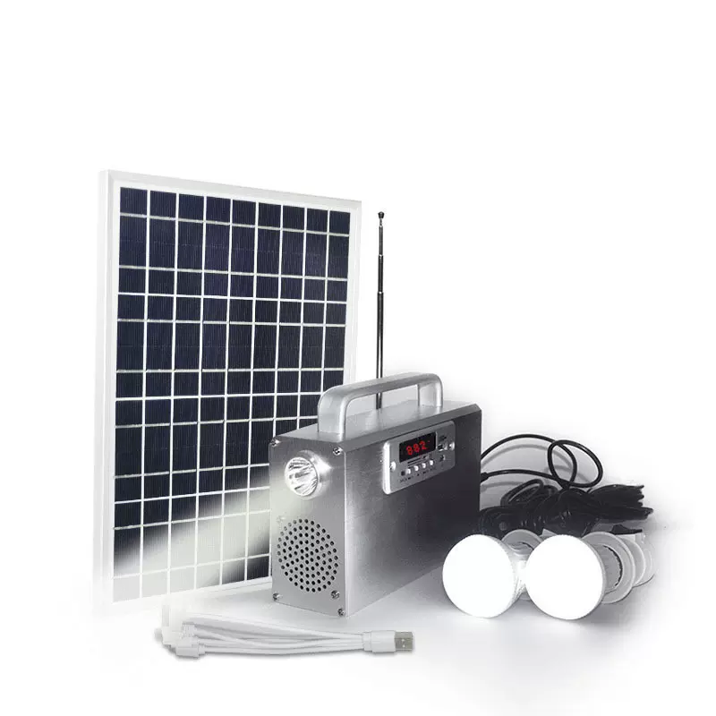 太阳能发电系统充电宝12V7AHLED灯3W2个太阳板10W设备户外应急