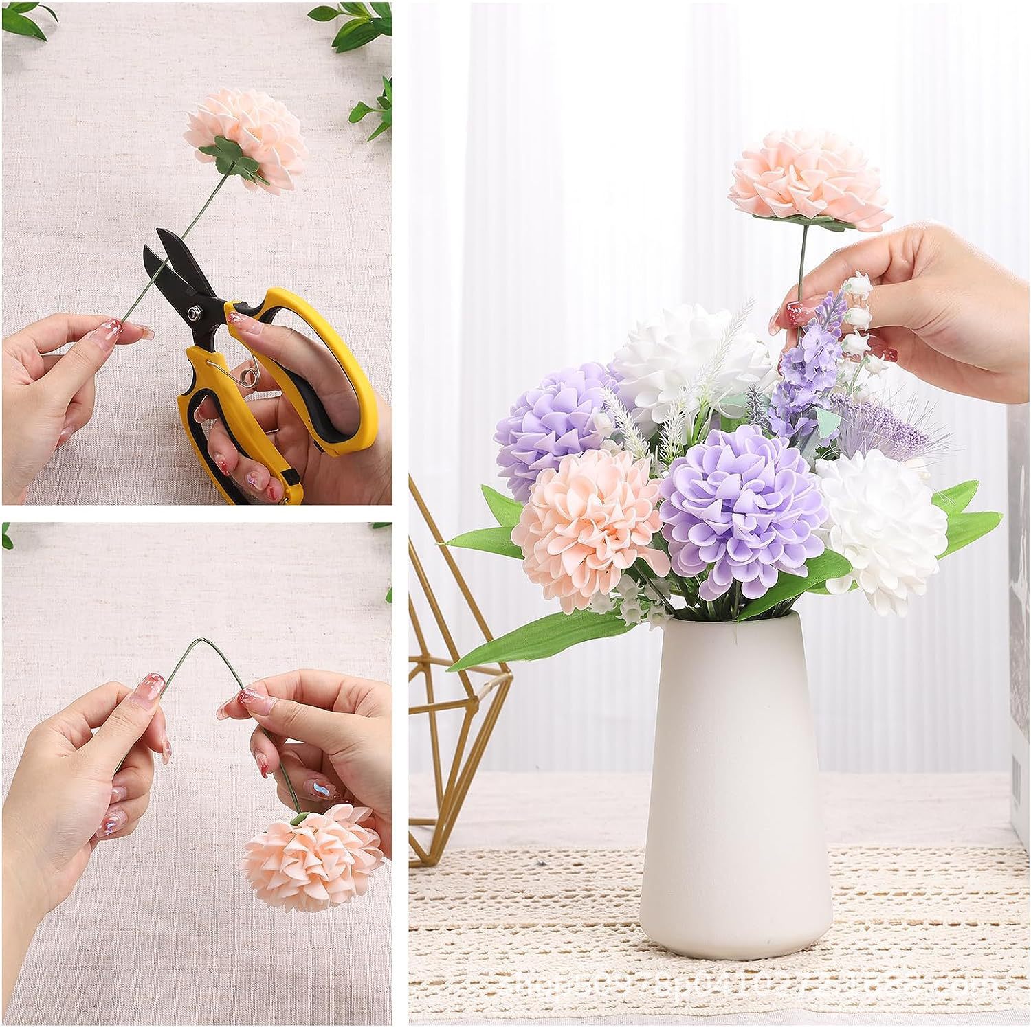 Decorative Props Event & Party Supplies 1 Set Quantity Elegant Romantic Flower PE Imitation Plants Artificial Flowers