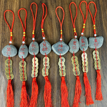 泰山石补角石泰山石敢当挂件铜钱天然原石室内室外房屋缺角现货