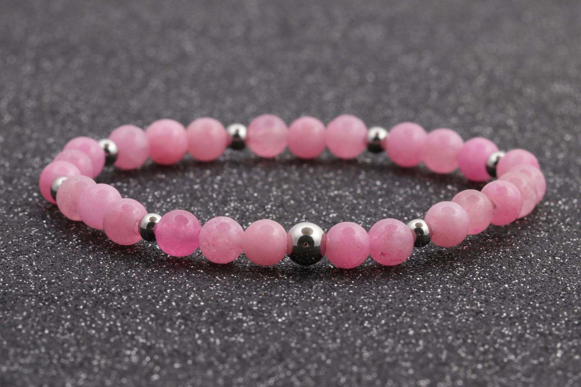 Europa y los Estados Unidos transfronterizos 6MM ojo de tigre ágata línea elástica cuentas pulseras pulseras granada brazalete de regalo para hombres y mujeres