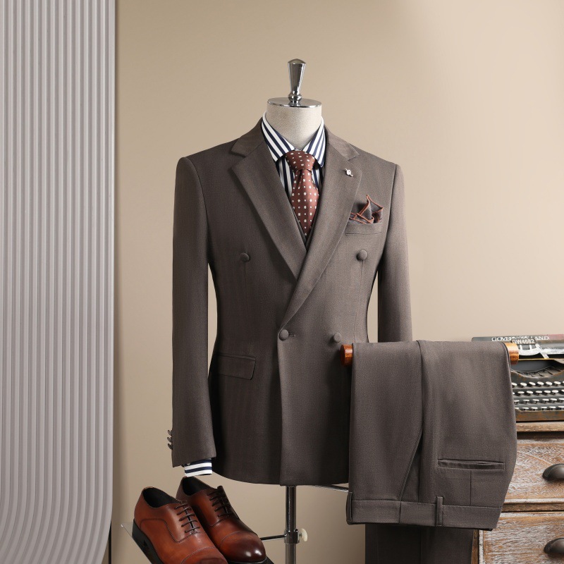 Men's High-End Professional Formal Suit Skinny Board Type Light Business Attire For Wedding Groomsmen Casual Outfits_voghion.com