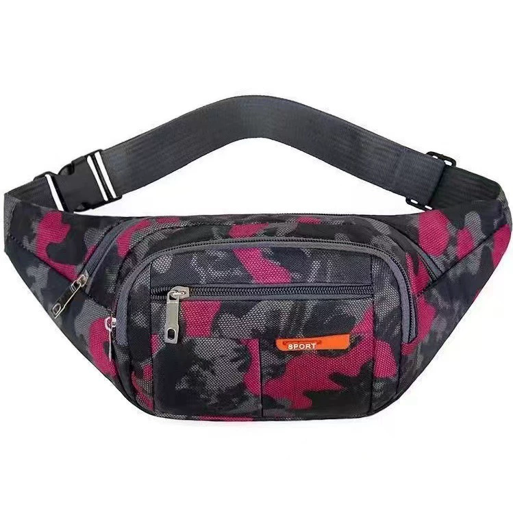 Camouflage waterproof belt bag for men and women, wallet, sports mobile phone for cycling, oxford cloth