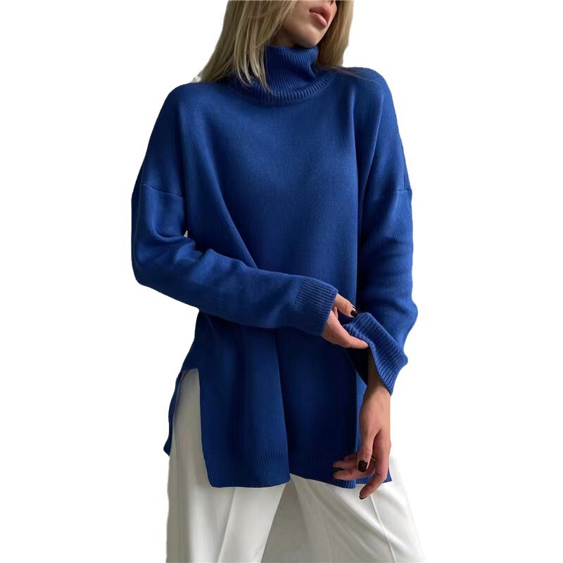 Amazon Explosions Sweater Loose Knitted Sweater Cross-border Europe and America Turtle Neck Women Fall/Winter in stock SY611# Amazon Explosions Sweater Loose Knitted Sweater Cross-border Europe and America Turtle Neck Women Fall/Winter in stock SY611#