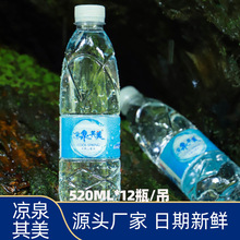 凉泉其美520ml*12瓶酒店会议矿泉水现货批发山泉水诚招代理