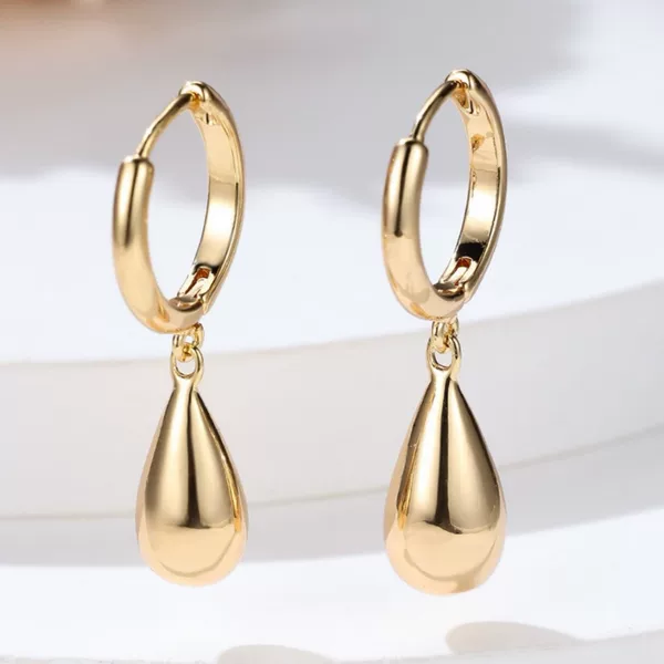 European and American Cross-Border Popular Water Drop Retro Simple Earrings, Water Drop-Shaped Pendants, High-End and Elegant Circle Earrings