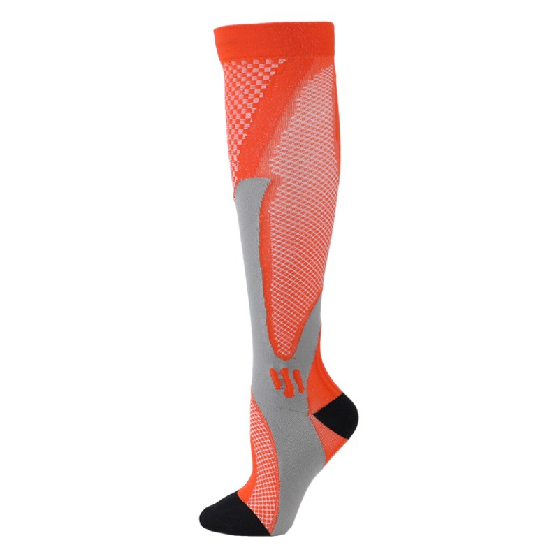 Cross-Border Foreign Trade Long Compression Calf Socks, Compression Socks, Football Socks, Sports Fitness Sweat-Absorbing Anti-Odor Elastic Compression Socks