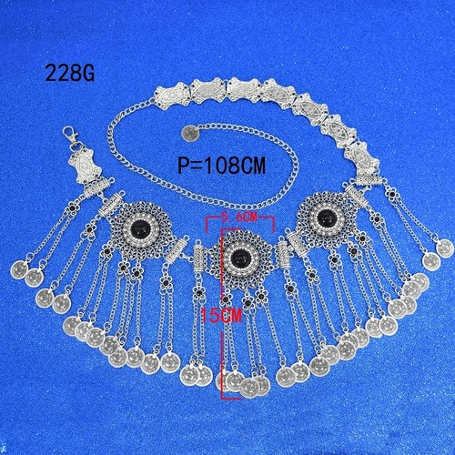 Retro Ethnic Style Coin Pendant Waist Chain Women Belly Dance Waist Chain Ethnic Accessories Factory Direct Sales and Dropshipping
