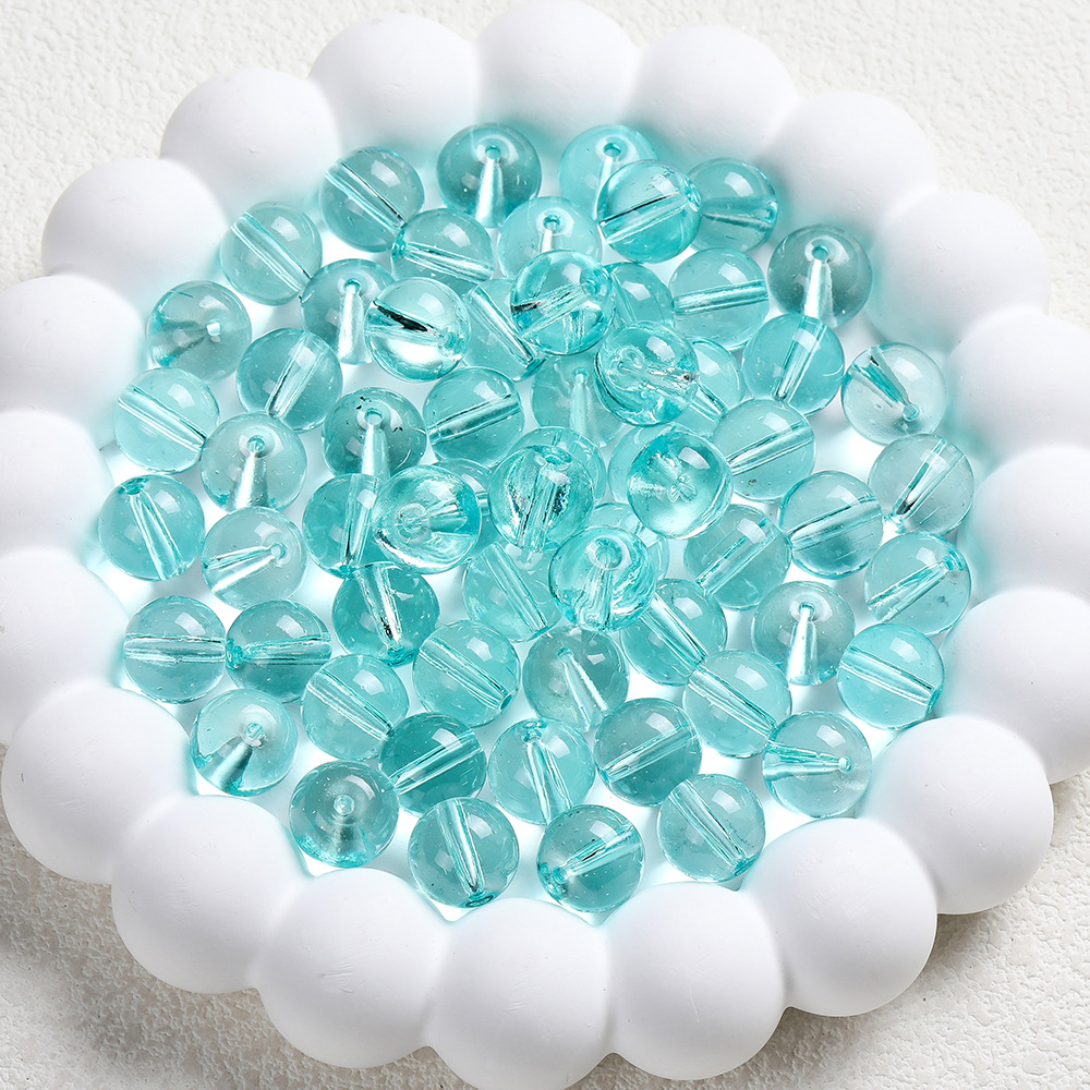 6 / 8 / 10mm esmaltado transparente esmaltado esferas de vidrio DIY joyas manuales pulseras material accesorio de collar image 19