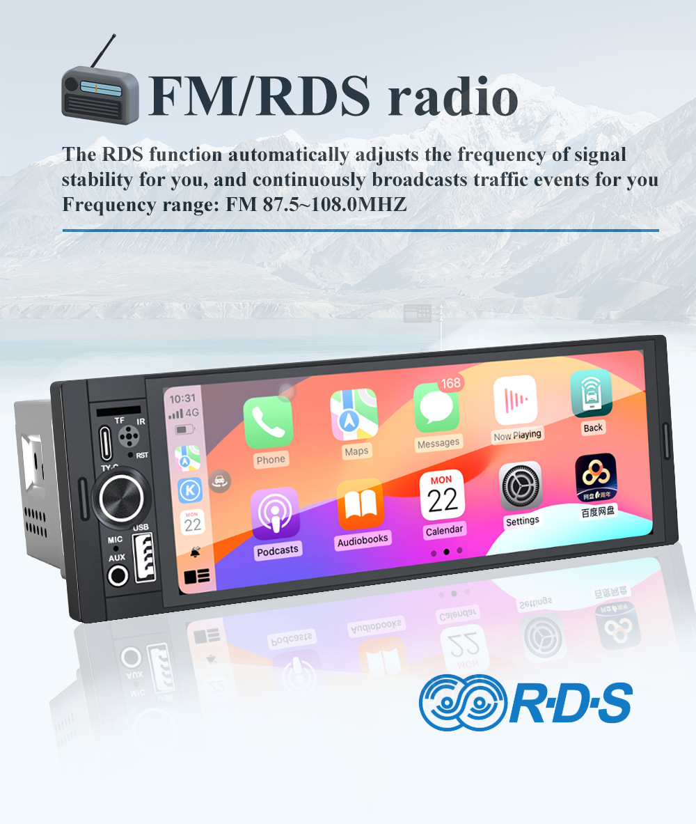 6.36inch General Motors Central Control Display Screen Car Navigation System All-In-One Gps Navigation Wireless Carplay
