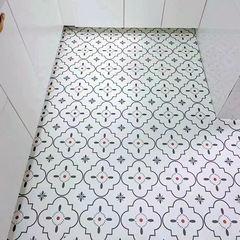 Modern Minimalist Home Kitchen Fully Laid Waterproof Oil-Proof Leather Entrance Mat, Cuttable Stain-Resistant PVC Anti-Slip Mat