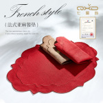 高级感异形棉麻西餐垫刺绣亚麻餐垫布艺餐盘垫法式餐桌垫跨境餐垫