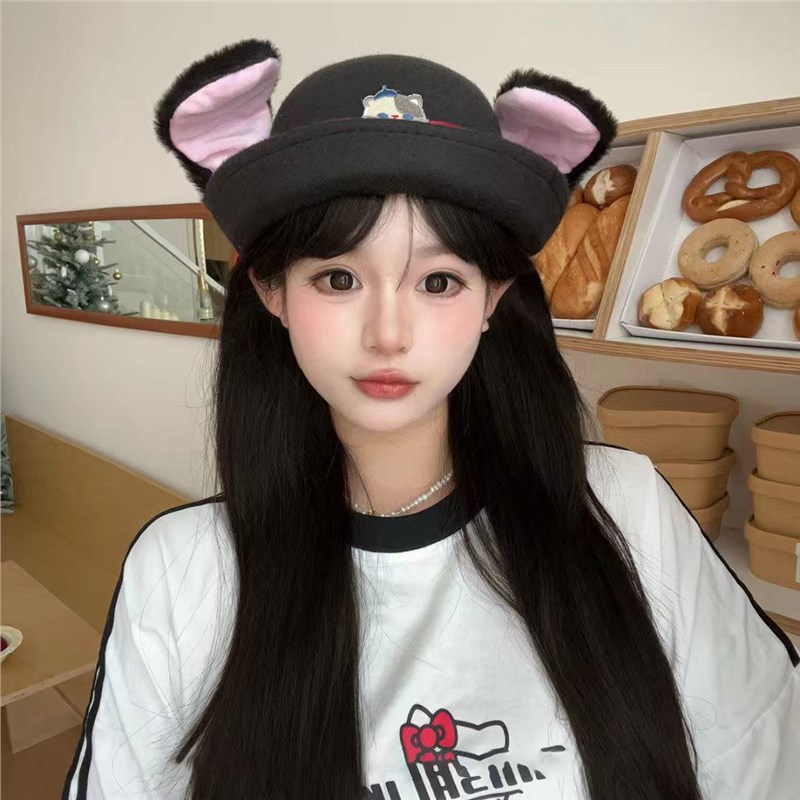 봉제 큰 귀* 새끼 고양이 Zaizai-black