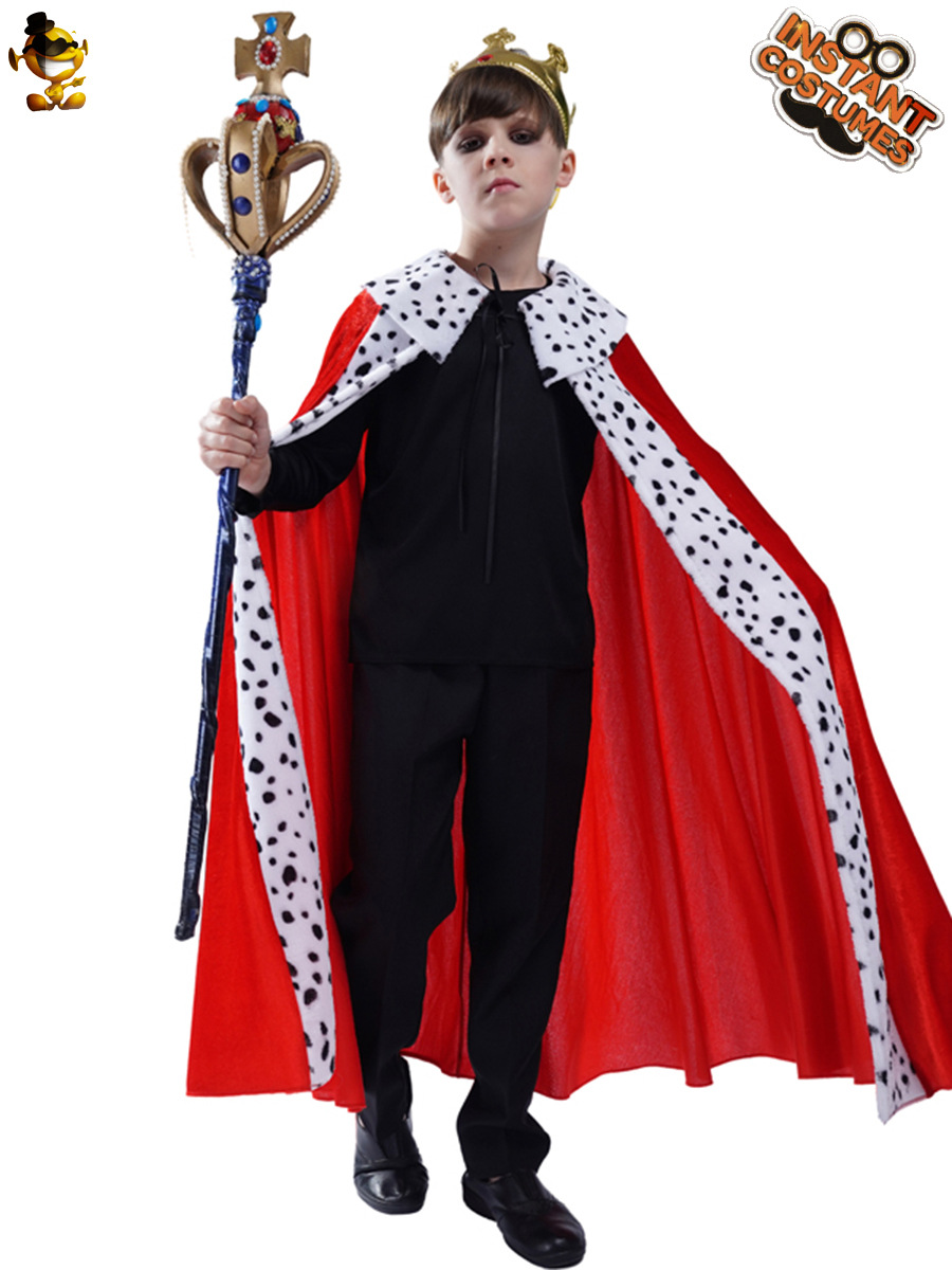 Los hombres adultos de Halloween Europea rey capa partido role play rendimiento etapa traje Cosplay