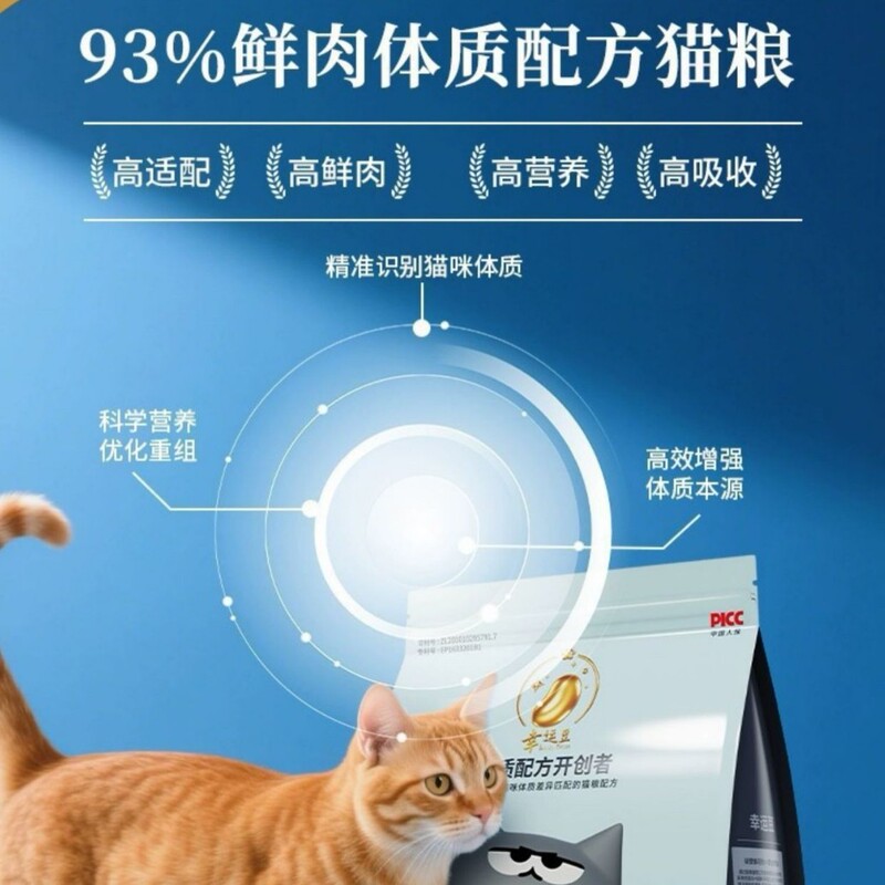 Lucky Bean Low-Temperature Baked Cat Food Natural Full-Price Grain-Free Fresh Meat Chicken Formula for Adult Cats and Old Cats