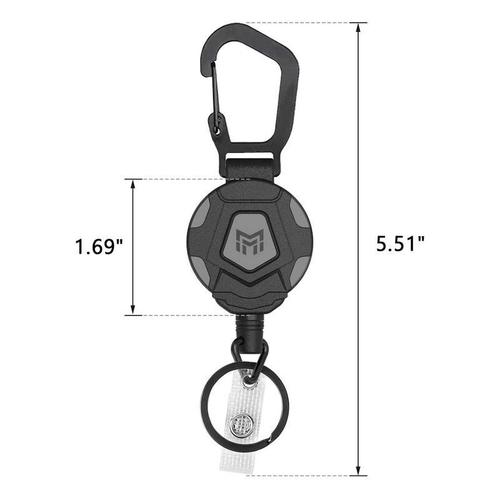Outdoor retractable key easy-pull carabiner elastic retractable carabiner key pendant