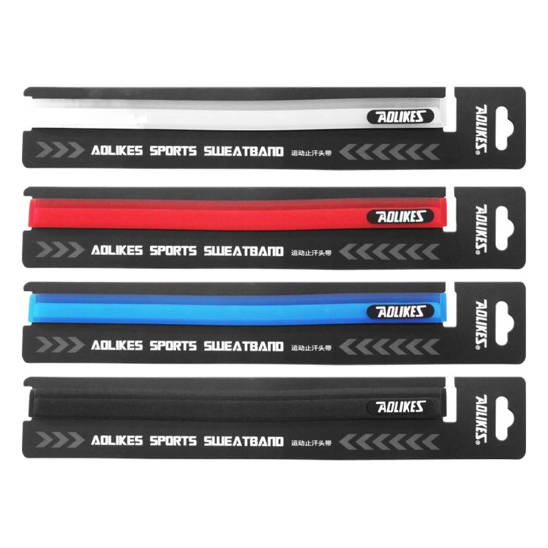 Aolkes actualizado deportes fitness sudor guía diadema correr baloncesto fútbol deportes transpiración antitranspirante banda para el cabello image 1