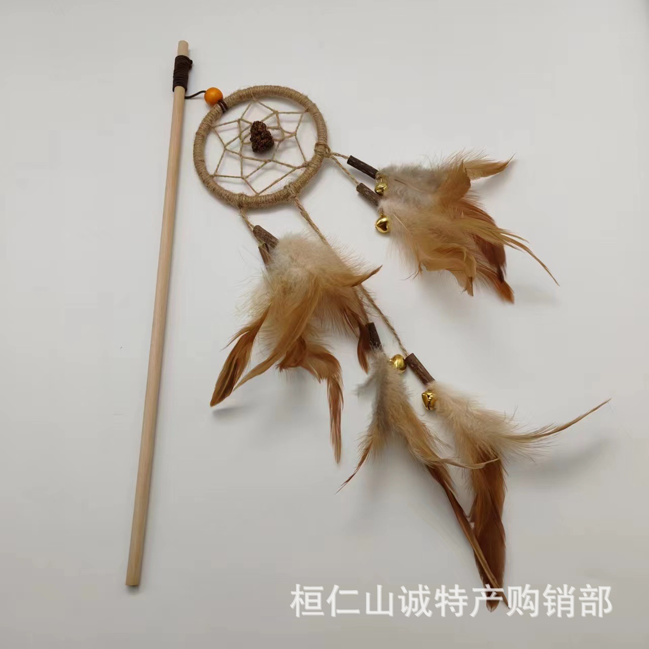 휴대용 Polygonum multiflorum 재미있는 고양이 스틱 꿈 포수 벨