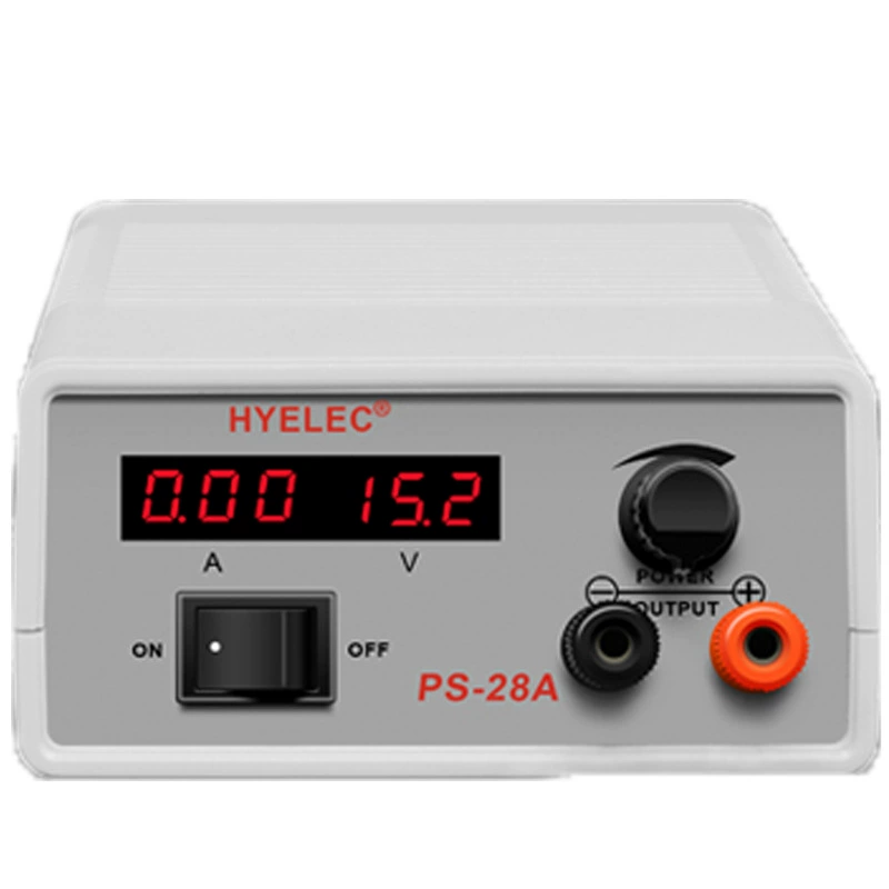 Huayi HYELEC Портативный цифровой дисплей постоянного тока регуляторный источник питания PS-28A 15V2A