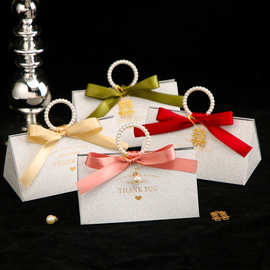 三角款ins风高级感结婚订婚伴手礼喜糖盒桌盒纸盒空盒礼品盒婚礼