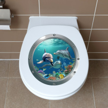 W 29046 3D marine world wall sticker 3D ��������ǽ���羳