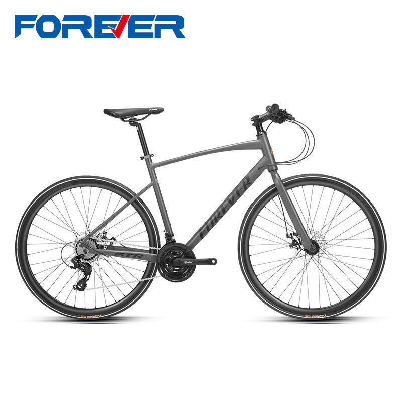 2023 New Forever Brand Xima Variable Speed Road Bicycle Men's Flat Handlebar Ultra-Light Fast Adult Urban Racing Bicycle