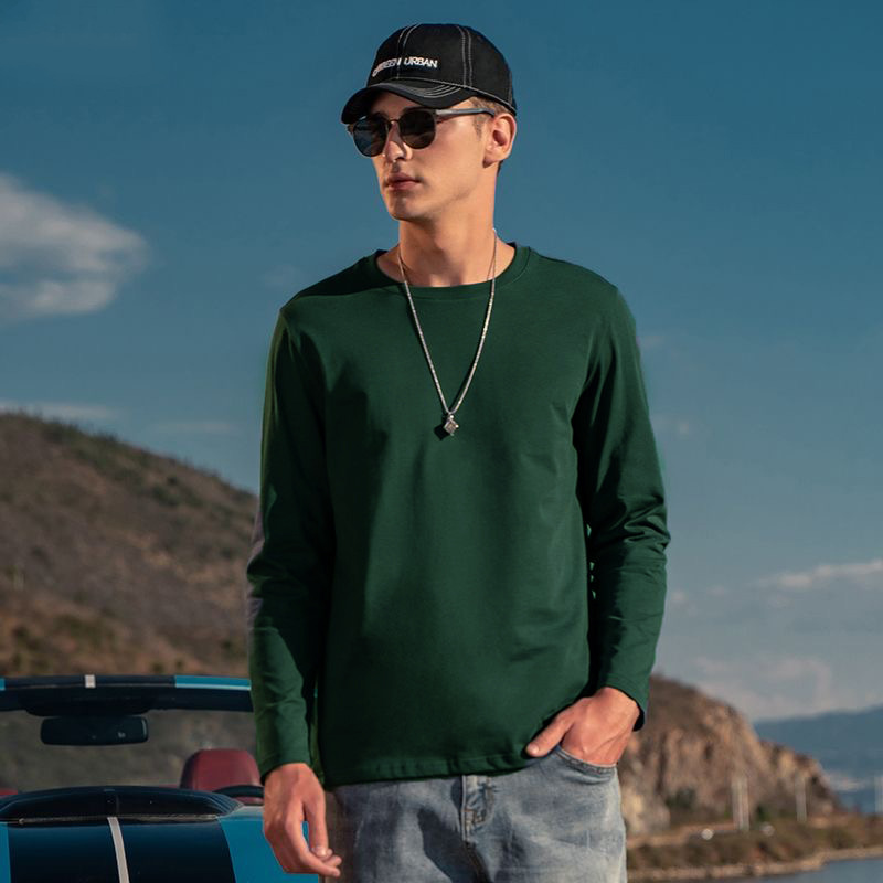 T-shirt de manga larga delgada, chaqueta de otoño, chaqueta de otoño, chaqueta de hombre, color múltiple, una opción de cabello