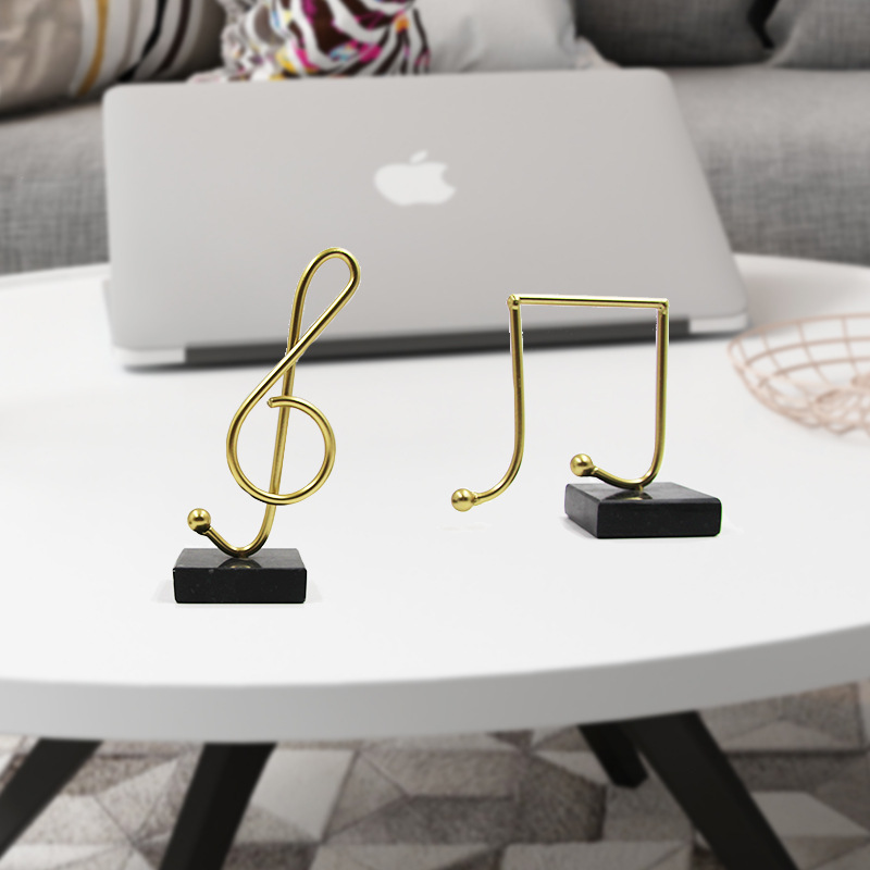 Luz nórdica notas de lujo decoración de mármol TV gabinete decoración suave adornos de mármol