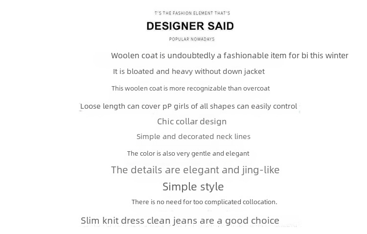 New Women's Fashion Small Casual Slim Versatile High-end Cotton Wool Coat Trendy Jacket_voghion.com