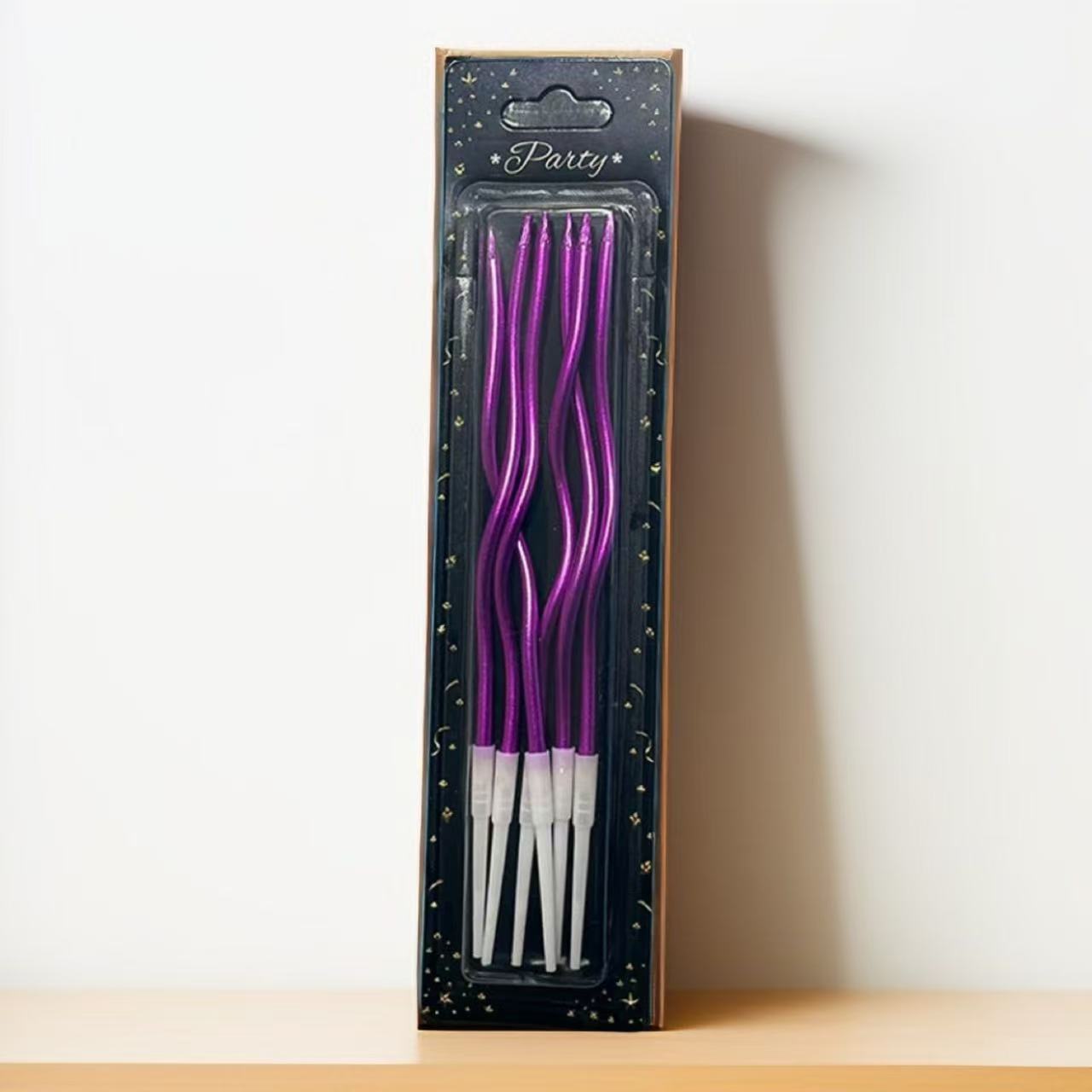 Velas de cumpleaños transfronterizas espirales doradas en forma de torsión productos de decoración de pastel velas de cumpleaños