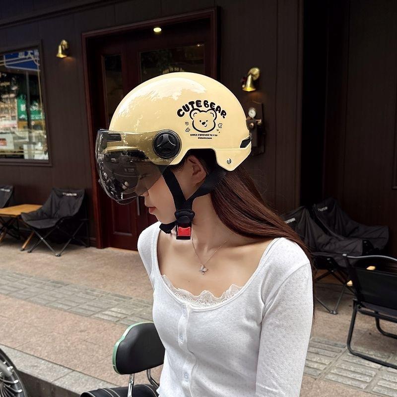 Newly certified electric bike helmet for men and women, motorcycle electric vehicle safety helmet, summer sun protection half helmet