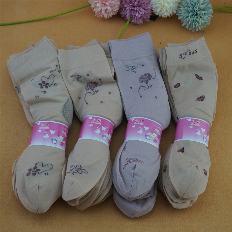 Ladies with jacquard short stockings floor socks middle-aged stockings wholesale